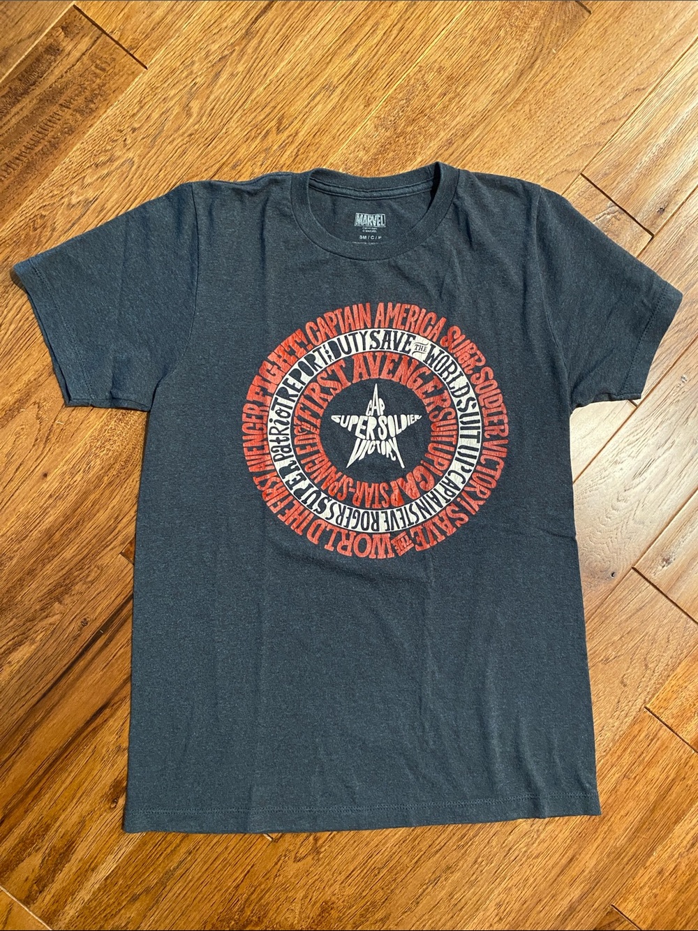 Marvel charcoal Short-Sleeve Captain America Target Graphic Tee